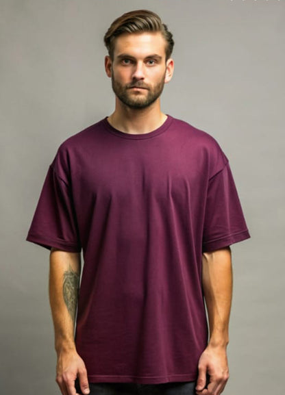 Oversized Men's T shirts Dropped Shoulder Short Sleeve