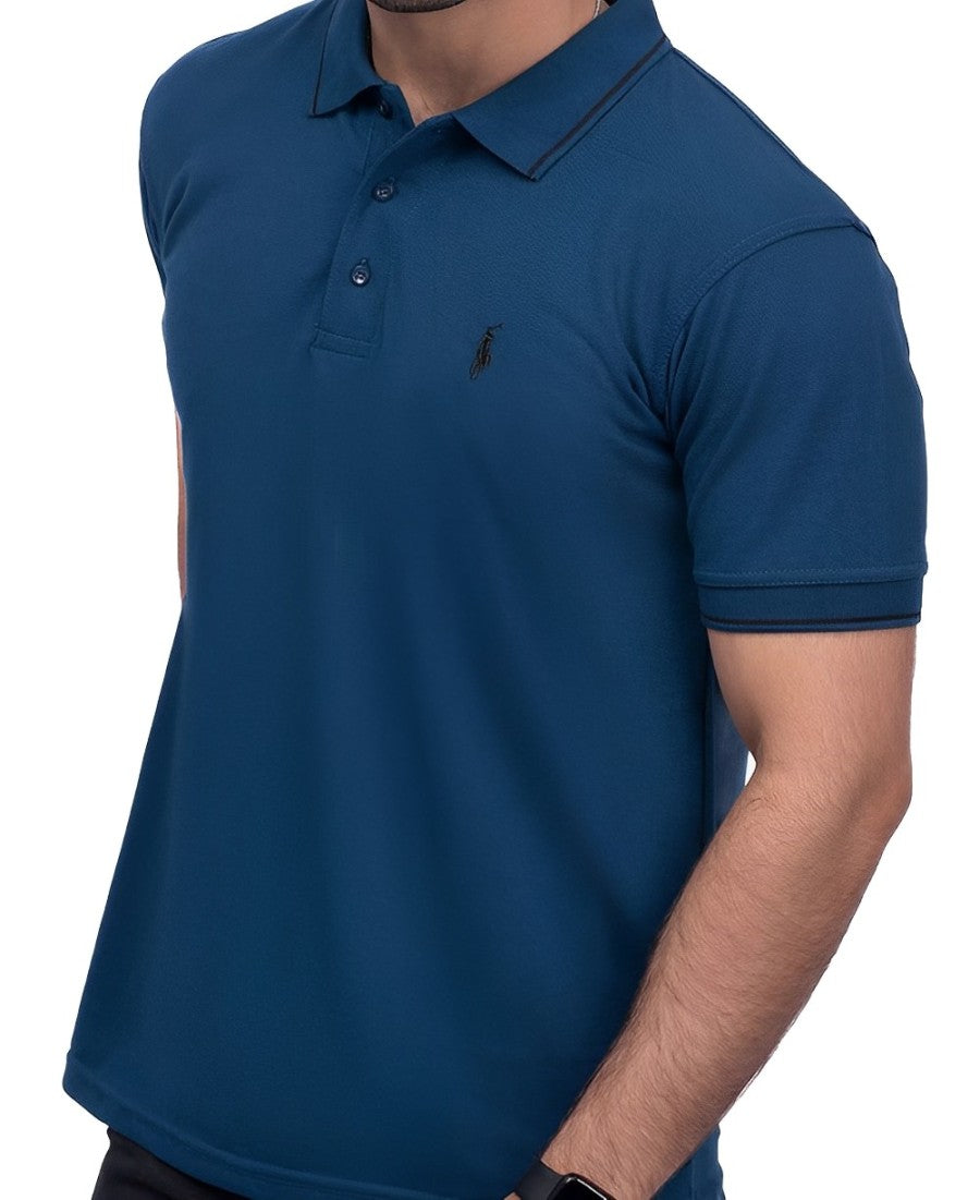 Polo T-Shirt Petroleum Blue Color