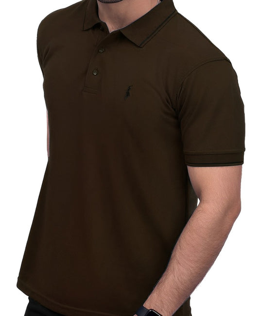 Polo T-Shirt Dark Brown Color