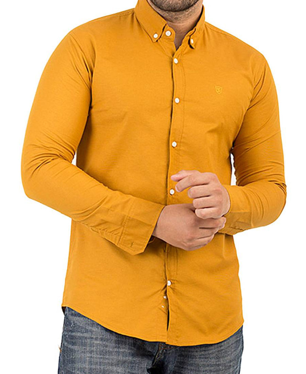 Yellow Plain Casual Shirt