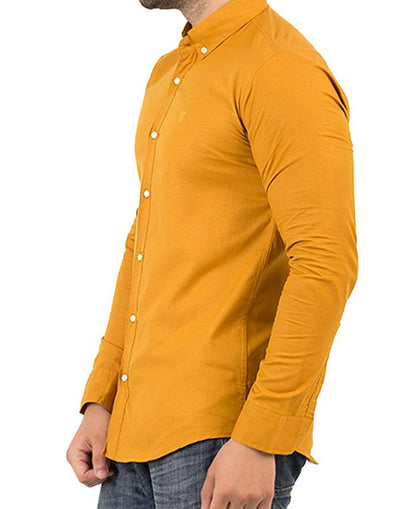 Yellow Plain Casual Shirt